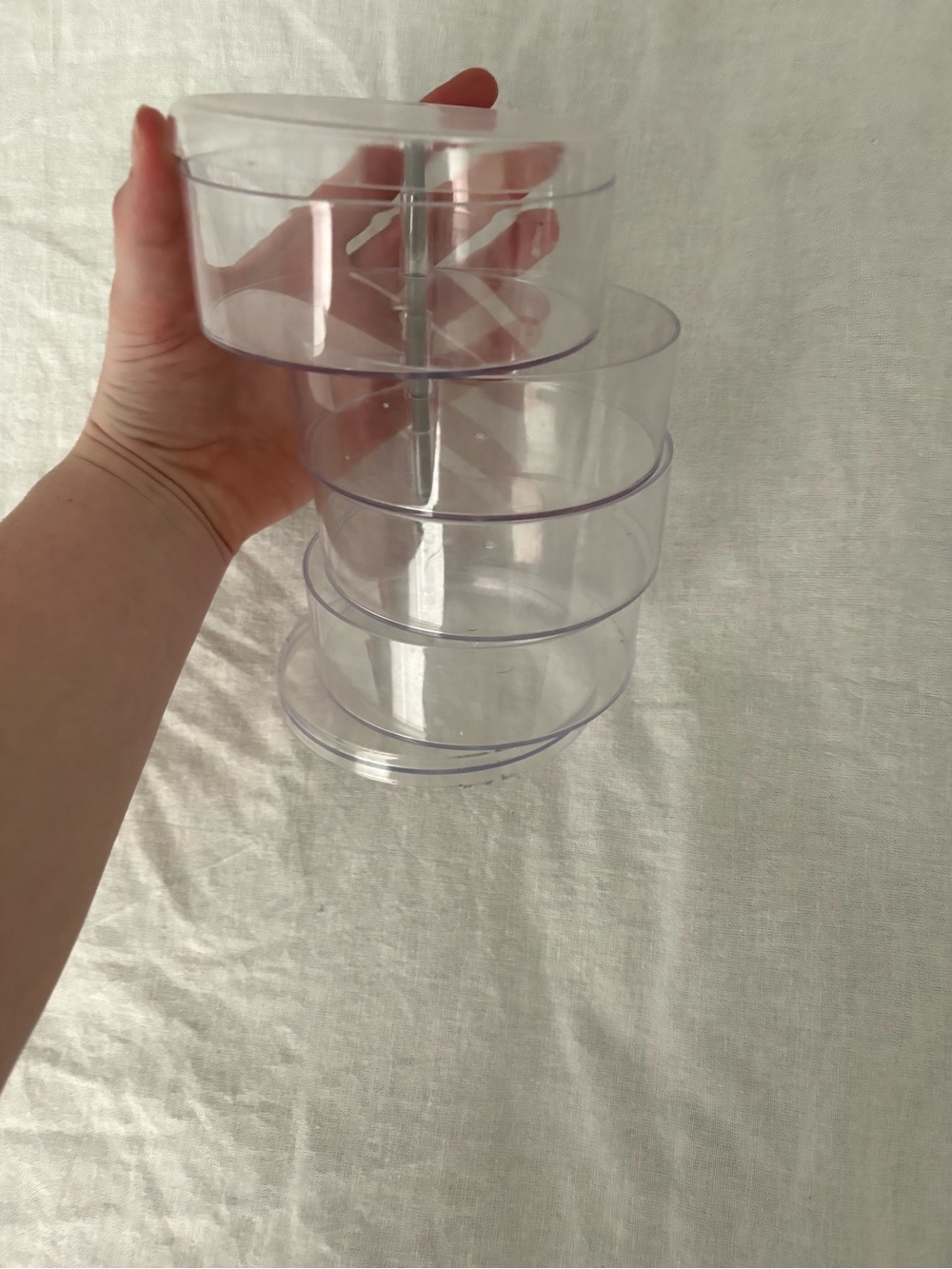 Clear Stackable 4-Tier Plastic Organizer